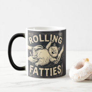 Rolling Fatties Whimsical Cat Magic Mug