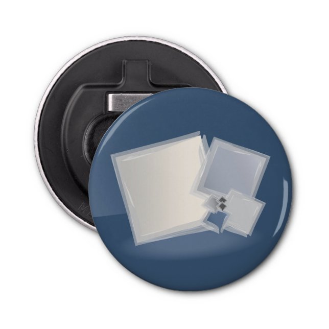 Rolling Fibonacci squares Bottle Opener (Front)