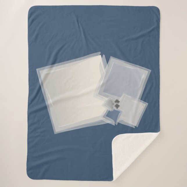 Rolling Fibonacci squares Sherpa Blanket (Front)