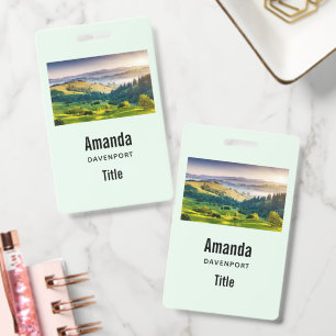 Rolling Hills Scenic Nature Photo Business Badge