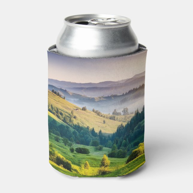 Rolling Hills Scenic Nature Photo Can Cooler (Can Front)