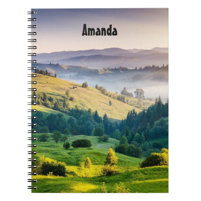 Rolling Hills Scenic Nature Photo Notebook (Front)