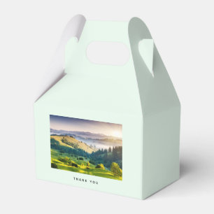 Rolling Hills Scenic Nature Photo Thank You Favor Box