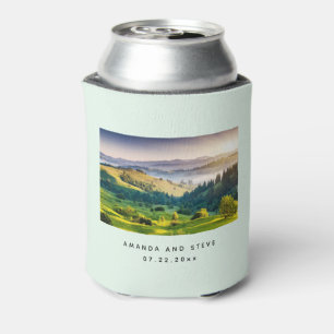 Rolling Hills Scenic Nature Photo Wedding Can Cooler