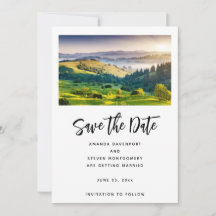 Rolling Hills Scenic Nature Photo Wedding