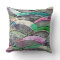 Rolling Hills Watercolor Abstract Art Throw Pillow