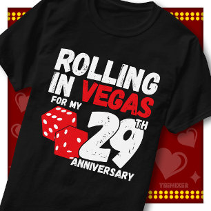 Rolling In Vegas 29th Anniversary Funny Couple T-Shirt