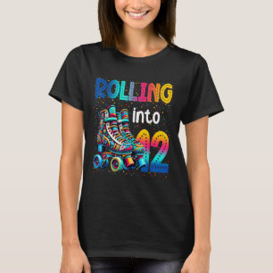 Rolling Into 12 Years Old Roller Skating 12th Birt T-Shirt