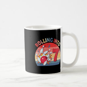 Rolling Into 7 Bowling Birthday 7 Year Old Kids Pa Coffee Mug