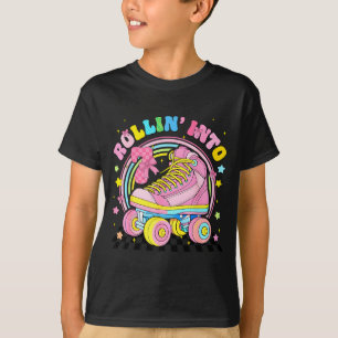 Rolling Into 7 Roller Skate Coquette Seventh T-Shirt