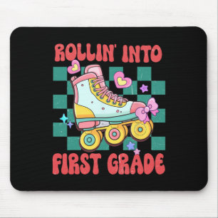 Rolling Into First Grade Roller Skate Ck To School Mouse Pad
