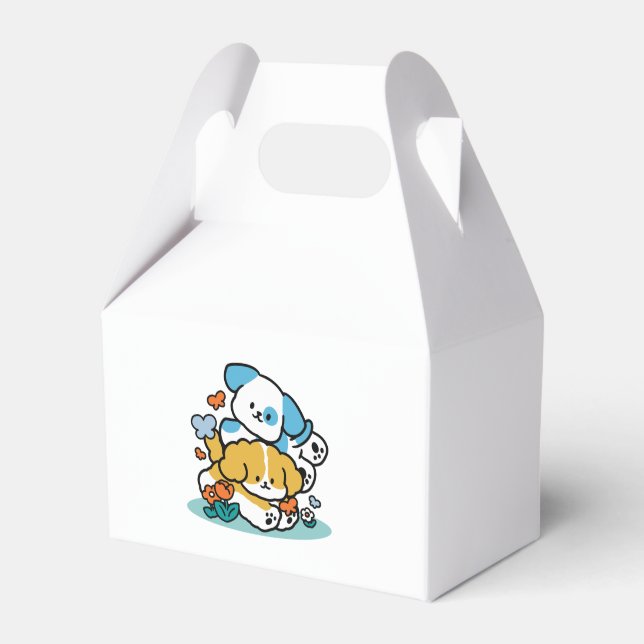Rolling Into May Like Happy Pups – Cute Spring Dog Favor Box (Front Side)