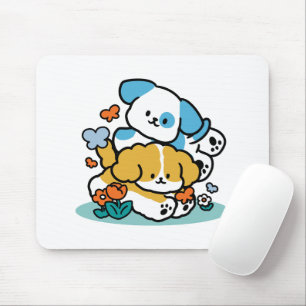 Rolling Into May Like Happy Pups – Cute Spring Dog Mouse Pad