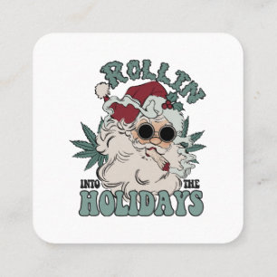 Rolling into the Holidays Square Business Card