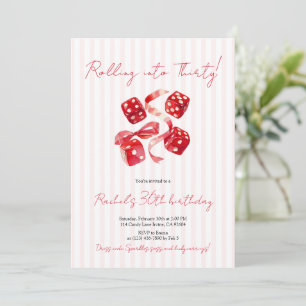 Rolling Into Thirty Birthday  Invitation