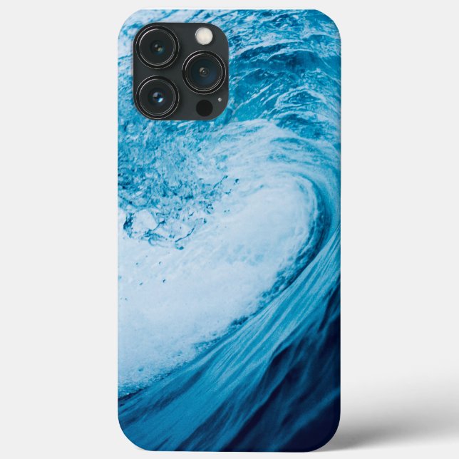 Rolling Ocean Wave In Hues Of Blue Case-Mate iPhone Case (Back)