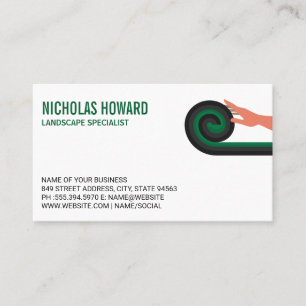 Rolling Out Grass Landscaping Specialist Business Card