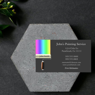 Rolling Painters Grey Business Card