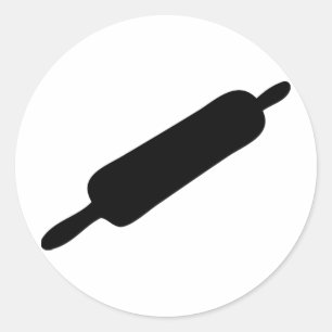 rolling pin classic round sticker