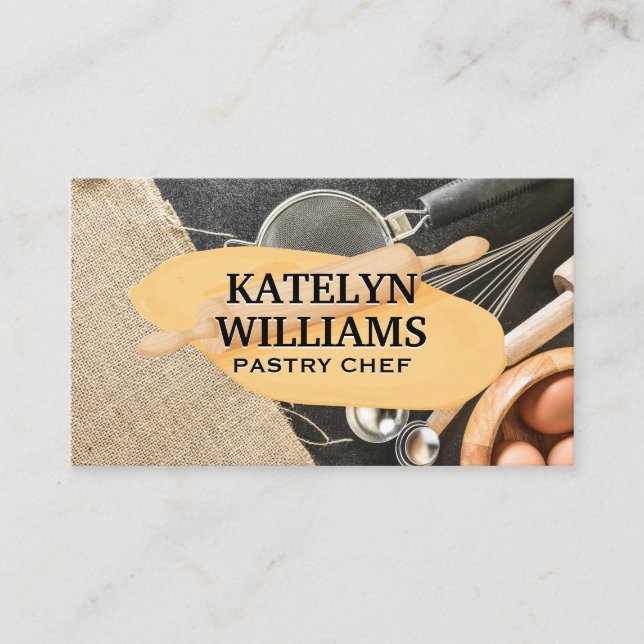 Rolling Pin Dough | Baking Tools  Business Card (Front)