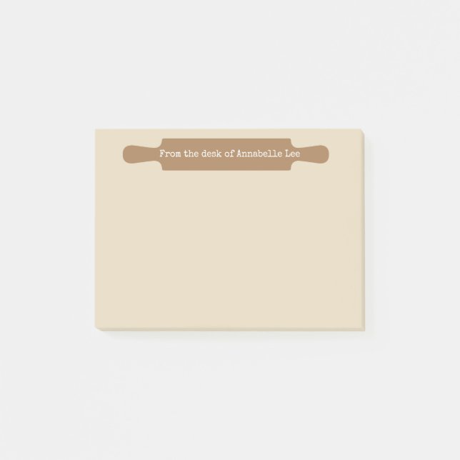 Rolling Pin Personalize Post-it Notes (Front)