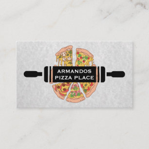 Rolling Pin   Pizza Slices Business Card