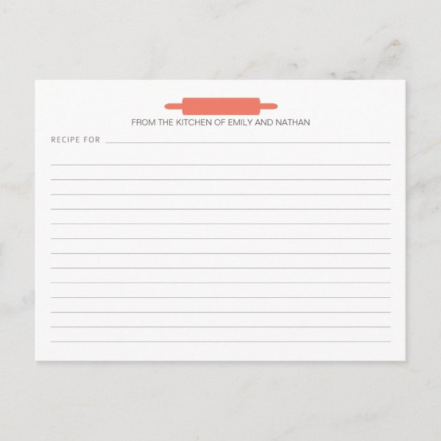 Rolling Pin Recipe Cards (Front)