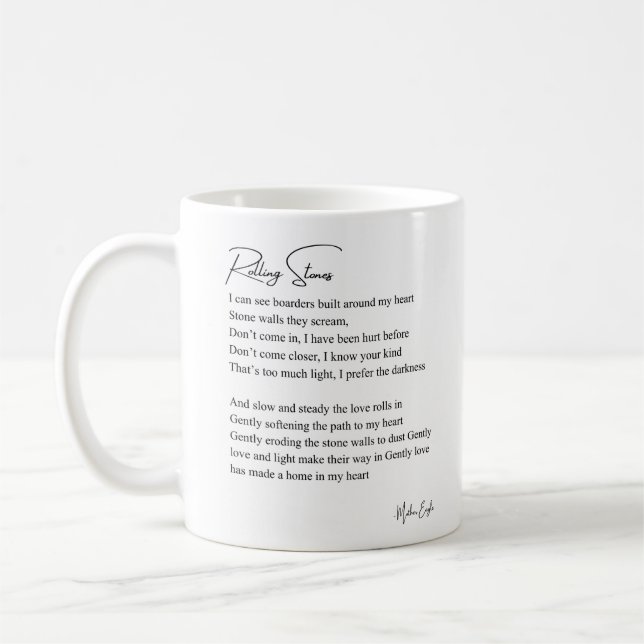 Rolling Stones Shadow work poem coffee tea mug bla (Left)