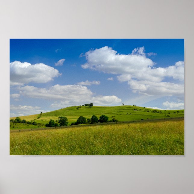 Rolling Summer Landscape Poster (Front)