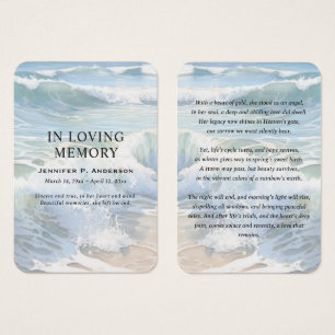 Rolling Waves Memorial Prayer Cards