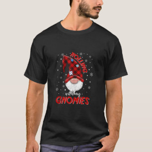 Rolling With Gnomies Elf Beard Red Santa Ugly Chri T-Shirt
