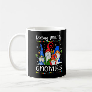 Rolling With My Gnomies Funny Gnome Xmas Lights Bo Coffee Mug