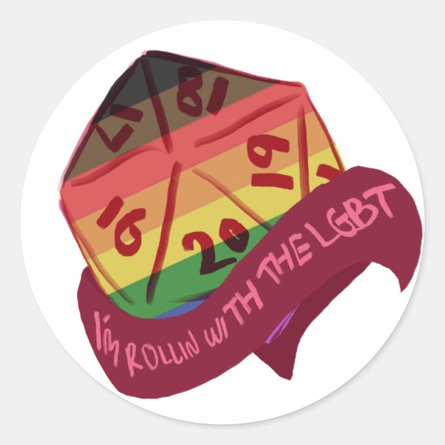 Rolling With The LGBT - autocollant DnD (Devant)