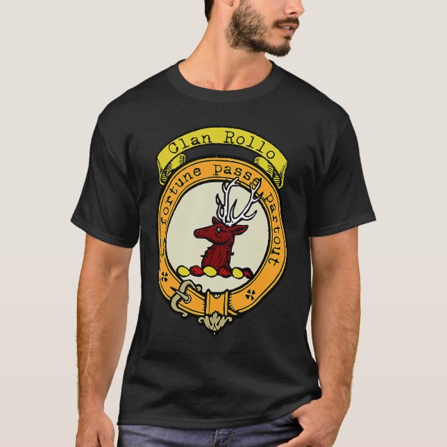 Rollo Clan Scottish Crest T-Shirt (Front)