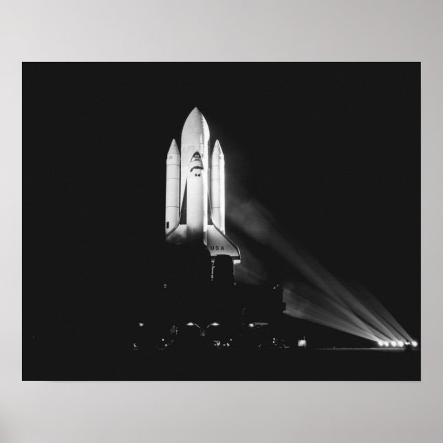 Rollout of Space Shuttle Columbia (STS-2) Poster (Front)