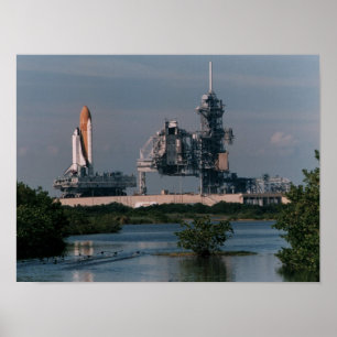 Rollout of Space Shuttle Endeavour (STS-72) Poster