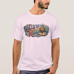 Rolls and Riddles – T-Shirt de Typographie d'Avent