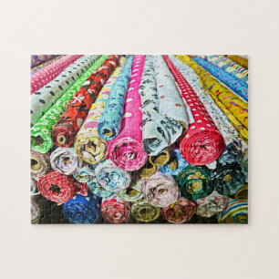 Rolls of fabric jigsaw jigsaw puzzle