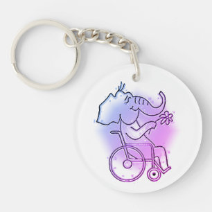Rollstuhl-Elefant Keychain