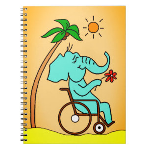 Rollstuhlfahrer Elefant Notebook