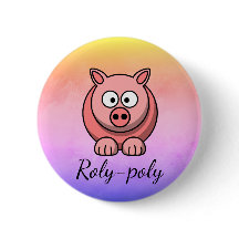 Roly-poly Pastel Pink Pig Pigling Piggywiggy