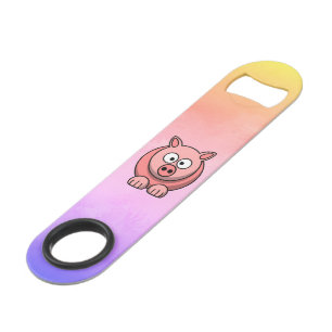 Roly-poly Pastel Pink Pig Pigling Piggywiggy Speed Bottle Opener