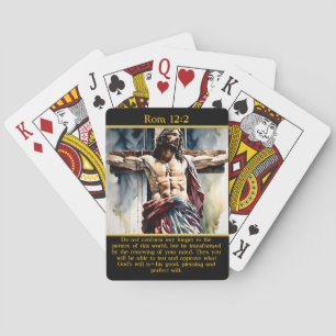 Rom 12:2 Radiant Christ Mountain Landscape Playing Cards