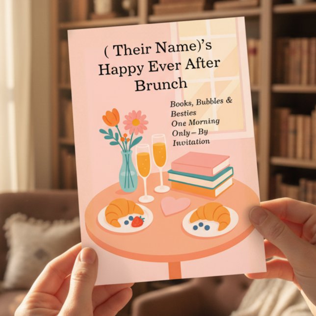Rom-Com Brunch Book Club Birthday Party Invitation (Creator Uploaded)