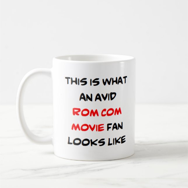 rom com movie fan, avid coffee mug (Left)