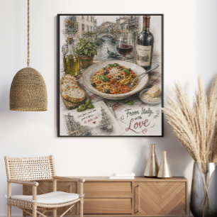 rom Italy, with Love Venetian Pasta Poster