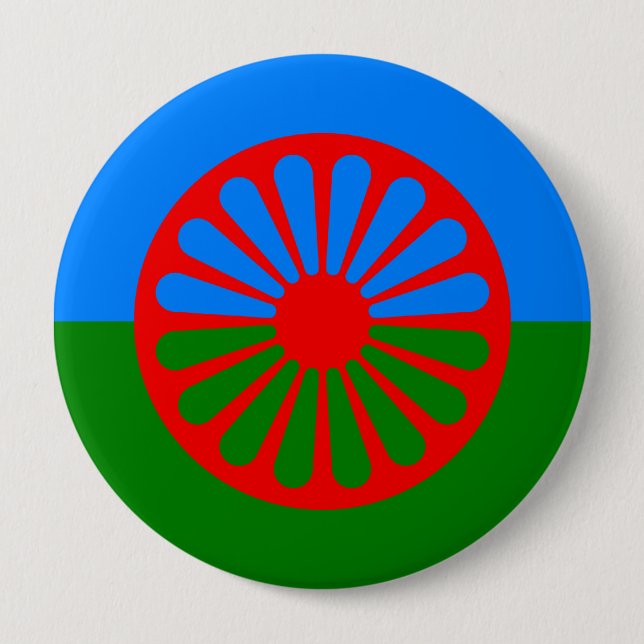 Roma, India 4 Inch Round Button (Front)