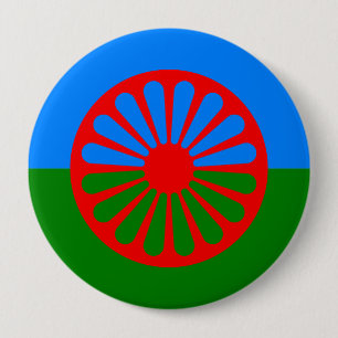 Roma, India 4 Inch Round Button