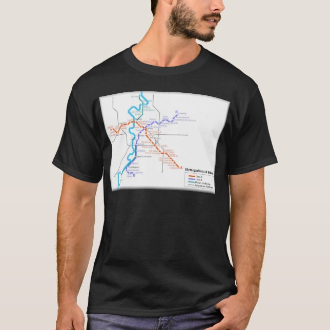 Roma Metro Map T-Shirt (Front)