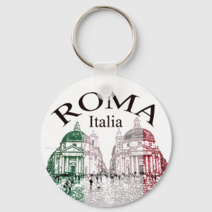 Roma Stamped Keychain